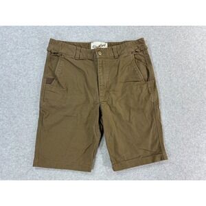 Duck Camp‎ Premium Cotton Blend Work Outdoor Shorts (Men's 32) Brown/Green - 9"